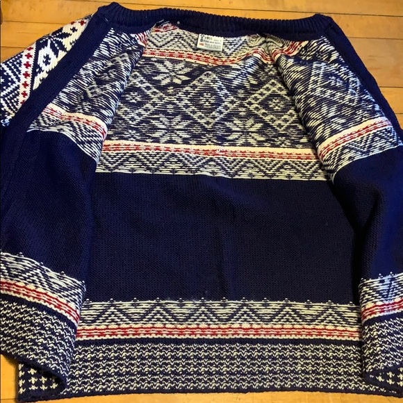 Vintage Voss Norway Pure Wool Sweater Cardigan - Picture 9 of 10
